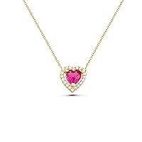 14K Real Gold Ruby Necklace, Minimalist Gold Heart Ruby Necklace, Dainty initial Anniersary Necklace