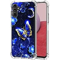 for Galaxy A15 5G Case, Samsung A15 Case,PU Soft Rubber Four Corners Reinforced Anti-Fall Mobile Phone case Cover for Samsung Galaxy A15 (Butterfly)