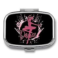Ballet Dancer Ballerina Dance Medical Box Portable Pill Container Holder Travel Pill Organizer for Men Women