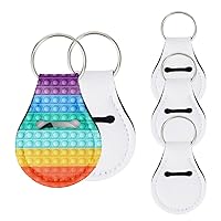Sublimation Blank Sleeve Compatible with Air Tag [5 Pack] Case Holder Neoprene with Key Ring Key Chain - Made by INNOSUB USA