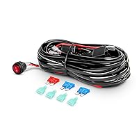 Nilight - 10009W - NI-WA05 LED Light Bar Wiring Harness Kit 12V On off Switch Power Relay Blade Fuse for Off Road LED Work Light Bar,2 years Warranty