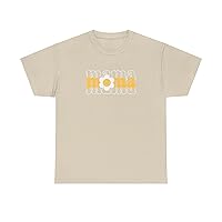 Womens Mama Shirt Fashion Graphic Tee Shirts Summer Tops Short Half Sleeves (US, Alpha, X-Large, Regular, Long, Sand)