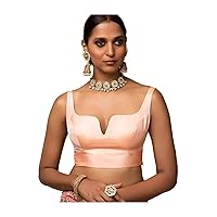 Women's Readymade Blouse For Sarees Indian Designer Cotton Silk Bollywood Padded Stitched Crop Top Choli