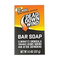 Dead Down Wind Bar Soap | 4.5 Oz Bar | Odor Eliminator, Hunting Accessories | Scent Blocker Body Soap for Hunting | All Natural Hunting Soap Body Wash with Odor Fighting Enzymes (1200N)