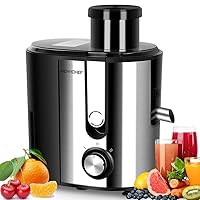 Juicer, 600W Juicer Machines with 3'' Wide Mouth for Vegetable and Fruit, Stainless Steel Centrifugal Juice Extractor Easy to Clean, BPA-Free, Anti-drip