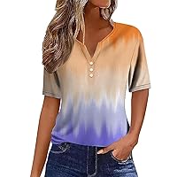Lightning Deals of Today Prime Summer Tops for Women 2024 Casual Womens Short Sleeve Tshirts Shirts Ladies V Neck Blouses