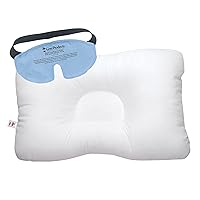 Core Products D-Core Cervical Support Pillow, Full Size – Firm & Core Products Dual Comfort Corpak Hot and Cold Therapy - Eye Mask Compress Bundle