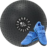 Nordic Lifting Slam Ball 15 lb Bundle with Shoes Megin Size 8.5 - Blue