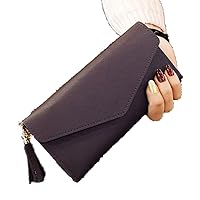 Andongnywell RFID Blocking Travel Wallet Leather Large Wristlet Clutch Passport Checkbook Multi-Purpose Wallets