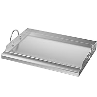 onlyfire Universal Stainless Steel Rectangular Griddle for Gas BBQ Grills, 23