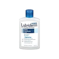 Lubriderm Daily Moisture Hydrating Unscented Body Lotion with Vitamin B5 for Normal to Dry Skin, Non-Greasy and Fragrance-Free Lotion, 6 fl. oz