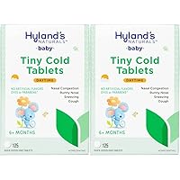 Hyland's Baby Tiny Cold Tablets, Natural Relief of Runny Nose, Congestion, and Occasional Sleeplessness Due to Colds, 125 Quick-Dissolving Tablets (Pack of 2)
