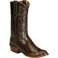 Lucchese Men's Handmade Classics Diego Inlay Ultra Caiman Belly Boot Square Toe - L1409-63
