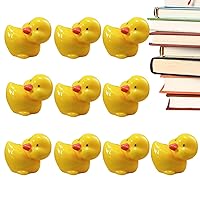 Miniature Ducks, Cute Yellow Duck – Duck Toy in Pot DIY Decoration Charm Doll's House Garden Decoration for Christmas Birthday Party (Twisted Neck Duckling)