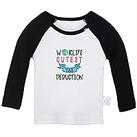 World's Cutest Tax Deduction Funny T Shirt, Infant Baby T-Shirts, Newborn Long Sleeves Graphic Tee Tops