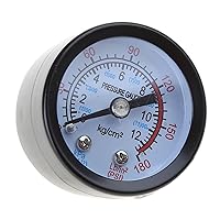 Back Mount Pressure Gauge 0-180 KPa Scale Pressure Guage for Air Compressor Water Oil Fluid Pressure Gauge