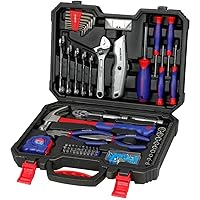 WorkPro Home Tool Set with Power Drill, 157pcs Power Drill Sets with 20V Cordless Lithium-Ion Drill Driver, Home Tool Kit for All Purpose, Cordless