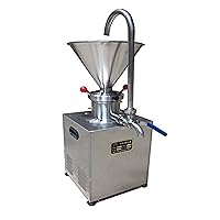 Huanyu JMC60 Commercial Vertical Peanut Butter Maker Grinder Stainless Steel Mill Grinding Colloid Mill Emulsifying Machine for Pigment Jam Paste Pet Food (220V)