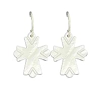Cross Earring Hypoallergenic Titanium | Natural Mother of Pearl, light-weight jewelry for sensitive ears