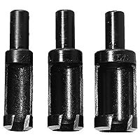 General Tool Plug Cutter #S31 3-Piece Set with 3/8-Inch, 1/2-Inch & 5/8-Inch Diameter Bits,Black