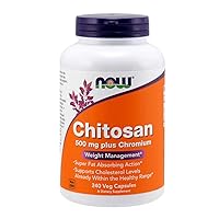 NOW Supplements, Chitosan 500 mg plus Chromium, Weight Management*, 240 Veg Capsules