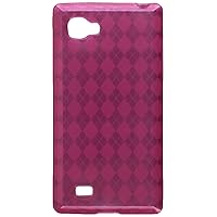 MyBat Argyle Candy Skin Cover for LG P880 (Optimus 4X HD) - Retail Packaging - Hot Pink