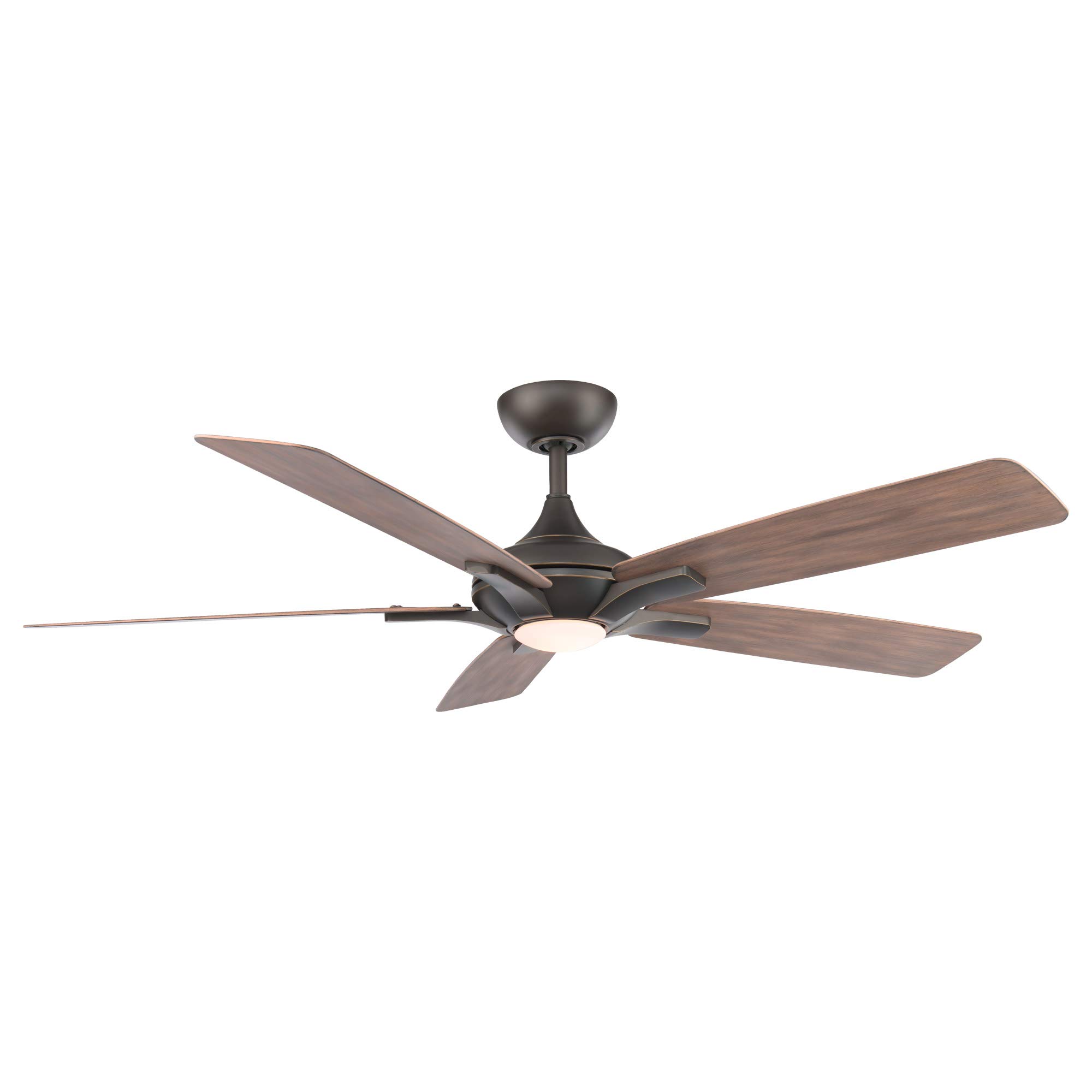 Mykonos Smart Indoor and Outdoor 5-Blade Ceiling Fan 60in Oil Rubbed Bronze Barn Wood with 3000K LED Light Kit and Remote Control works with Alexa, Google Assistant, Samsung Things, and iOS or Android App