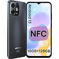 Ulefone Note 16 Pro Unlocked Phones NFC, 8-core 16+128GB Factory Phone, Android 13 OS Cell Phone, 50MP Rear Camera, 8MP Front Camera, 6.52” Display, 4400mAh, OTG T-Mobile 4G Smartphones | Black