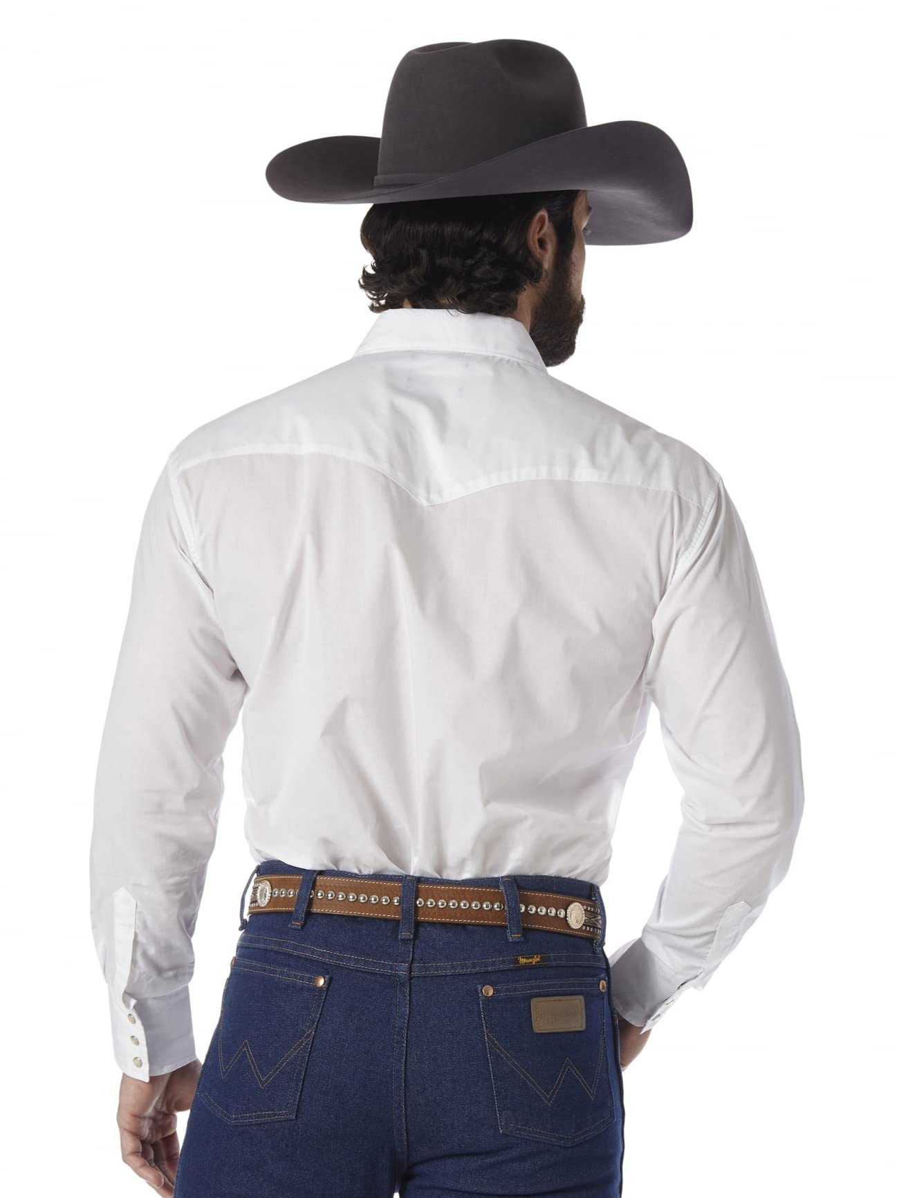 Wrangler Men's Sport Western Basic Two Pocket Long Sleeve Snap Shirt