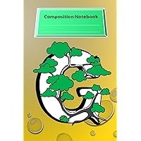 Composition Notebook: Contains an illustration of the letter G and a tree | Cute Cottagecore beauty journal for schools, colleges, offices, and workplaces.