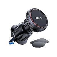 TOPK Magnetic Phone Holder for Car Air Vent, Upgrade Hook Clip, Car Phone Holder Mount with Strongest Magnet for All Cellphones