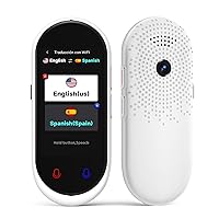 Language Translator Device, Portable Two-Way Instant Translator, Offline Online Voice Photo Translation, 137 Languages Supported, High Accuracy Translator Device for Travel Business Learning (White)