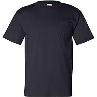 USA-Made Short Sleeve T-Shirt with a Pocket. 7100 Navy
