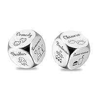 Funny Date Night Dice Anniversary for Men Women Christmas Stocking Stuff Stainless Steel Food Movie Decision Dice Take Out Dice Birthday Valentines Day Gifts for Boyfriend Girlfriend Couple Gift Ideas