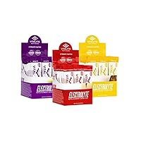 Vitalyte Electrolyte Powder Drink Mix Packets, 3 pack Bundle: Grape, Fruit Punch, Lemon Flavors