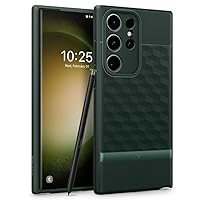 Caseology Parallax Designed for Samsung Galaxy S23 Ultra Case 5G [Military Grade Drop Tested] Enhanced Ergonomic Design Case (2023) - Midnight Green