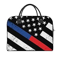 Police and Firefighter American Flag Travel Tote Bag Large Capacity Laptop Bags Beach Handbag Lightweight Crossbody Shoulder Bags for Office