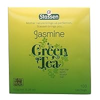 Stassen Pure Jasmine Green Tea, 100 Tea Bags (Pack of 2)