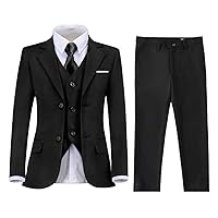 Boys Suit for Kids Teens Formal 5 Piece Tuxedo Suit Set