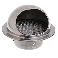 Stainless Steel Ceiling Wall Air Vent Grille Round Ducting Ventilation Grilles 75/100/150/200mm Home Office Air Vent Ceiling Air Vent Covers Round Filter For Home For Dust