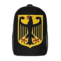 Coat of Arms of Germany 17 Inches Unisex Laptop Backpack Lightweight Shoulder Bag Travel Daypack