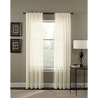 Trinity Crinkle Voile Sheer Curtain Panel, 51 by 144