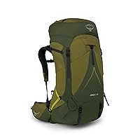 Osprey Atmos AG LT 65L Men's Backpacking Backpack, Scenic Valley/Green Peppercorn, Small/Medium