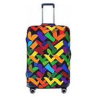 Gay Pride Rainbow Luggage Cover Elastic Washable Suitcase Cover Anti-Scratch Suitcase Protector Spandex Luggage Protector Travel Baggage Covers for 18-32 inch Luggage