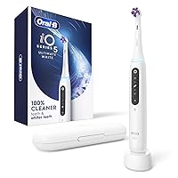 Oral-B iO Series 5 Electric Toothbrush with (1) Ultimate White Brush Head, Rechargeable, White