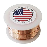 Solid Bare Copper Round Wire 1/2 Lb Spool (14 Ga / 40 Ft)