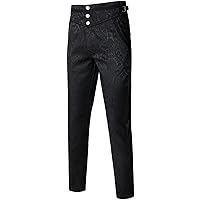 VATPAVE Mens Gothic Pants Cosplay Costume Trousers Steampunk Victorian Pants