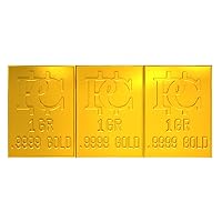 New Pure Gold Bullion Bar Divides to One Grain Bars .9999 Fine Gold Snaps Apart to Individual Grain Ingots Crypto Collectors Edition