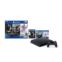 Newest Sony Playstation 4 PS4 1TB HDD Gaming Console Bundle with Three Games: The Last of Us, God of War, Horizon Zero Dawn, Included Wireless Controller (Renewed)