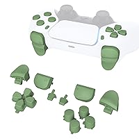 Replacement D-pad R1 L1 R2 L2 Triggers Share Options Face Buttons, Matcha Green Full Set Buttons Compatible with ps5 Controller BDM-010 & BDM-020